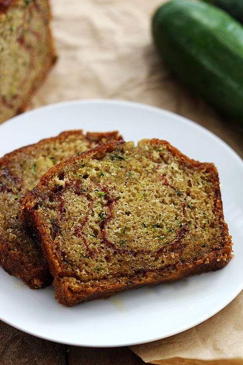 This sweet and ultra moist zucchini bread is bursting with cinnamon swirl flavor and so easy to make! A perfect way to use up leftover zucchinis! Moist Zucchini Bread, Baked Items, Zucchini Bread Recipes, Cinnamon Swirl, Piece Of Bread, Think Food, Köstliche Desserts, Zucchini Bread, Dessert Bread