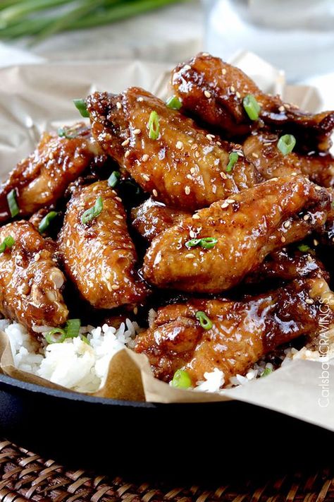 General Tao Chicken, Poulet General Tao, General Tso's Chicken Recipe, Sticky Wings, Easy Chicken Wing Recipes, Easy Chicken Wings, Awesome Chicken, Wings Recipes, Baked Wings