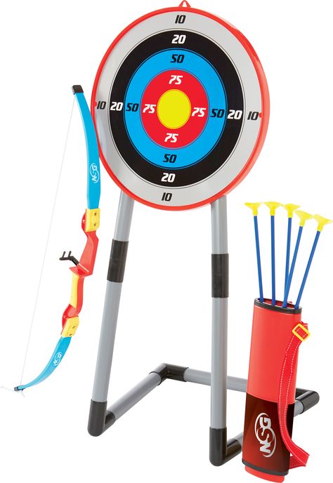 Free 2-day shipping. Buy NSG Deluxe Kids Bow & Arrow Archery Set with Large Freestanding Target, Suction Cup Arrows & Quiver Toys for Children Above 6 Years of Age at Walmart.com Kids Backyard Ideas, Best Outdoor Toys, Playing With Kids, Kids Obstacle Course, Backyard Toys, Play With Kids, Bow And Arrow Set, Archery Set, Kids Backyard