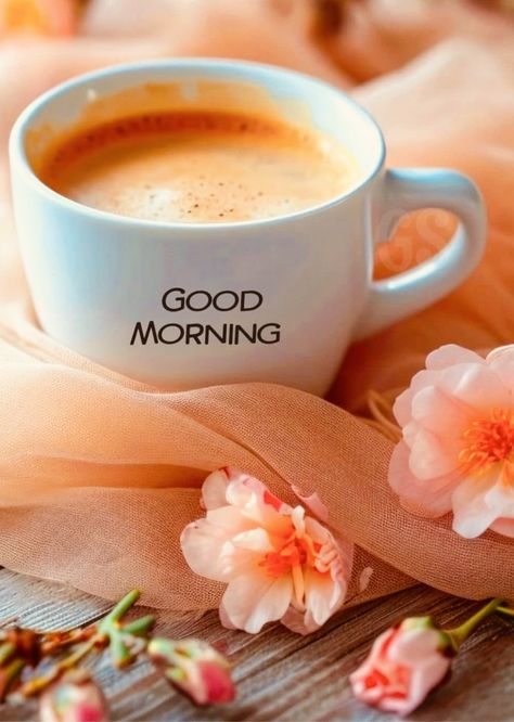 Coffee Esthetics, Good Morning Tea Images, Kopi Aesthetic, Durgamma Photos, Good Evening Photos, Good Morning Wishes Friends, Happy Good Morning Images, Good Morning Wishes Gif, Lilies Flowers