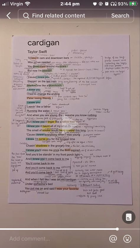 Taylor Swift Annotated Lyrics, Annotated Taylor Swift Lyrics, Taylor Swift Lyric Analysis, Lyric Analysis, Song Analysis, Poetry Analysis, Text Analysis, Lyrics Meaning, Music Journal