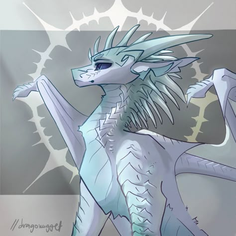 This guy needs more love Ice Wings Wings Of Fire, Winter Wings Of Fire Fanart, Winter Wof Fanart, Wings Of Fire Icewings, Wings Of Fire Snowfall, Icewings Wings Of Fire, Icewing Wof, Wings Of Fire Icewing, Icewing Oc