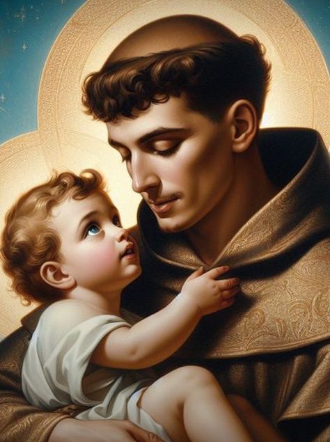 Saint Anthony Of Padua Images, Saint Antony, Susi Rejano, Saint Anthony Of Padua, Catholic Pictures, Santo Antonio, Catholic Images, St Anthony, Saint Anthony