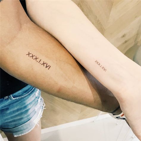 Simple And Cool Roman Numeral Tattoos Designs You Must Love; Roman Numeral Tattoo; Numeral Tattoo; Tattoo; Tattoo Designs; Simple Roman Numeral Tattoo; Cool Roman Numeral Tattoo; #romannumeraltattoo #tattoo #tattoodesign #romantattoo #numeraltattoo #numbertattoo #simpletattoo Tattoos Of Dates, Roman Numeral Wrist Tattoo, Roman Numeral Date Tattoo, Wedding Date Tattoos, Cholo Tattoo, Roman Numbers Tattoo, Date Tattoo, Infinity Couple Tattoos, Roman Tattoo