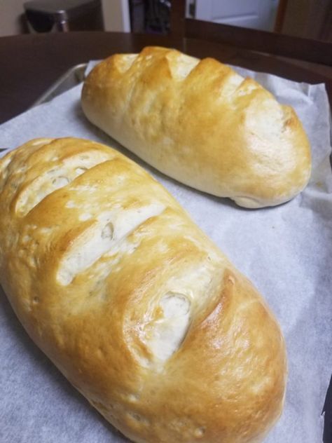 Easy French Bread - Five Alarm Foods Quick French Bread Recipe, Egg And Bread Recipes, Bread In The Oven, Easy French Bread, Easy French Bread Recipe, Homemade French Bread, No Yeast Bread, French Bread Recipe, Homemade Rolls