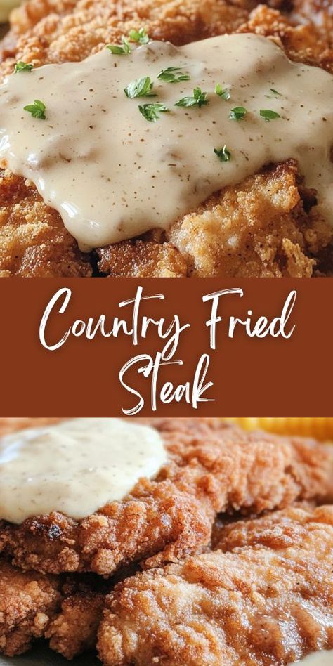 🤤 Craving crispy, golden-brown country fried steak with creamy gravy? This Southern-Style Country Fried Steak is a comfort food classic that’s perfectly crispy on the outside and tender on the inside. 🍖 Served with homemade white gravy, this dish is a must-try for any Southern food lover.

🔥 What makes this recipe amazing?
✔️ Crispy golden coating – Perfectly seasoned & fried!
✔️ Rich, creamy country gravy – Made from scratch. 🍛
✔️ Authentic Southern flavor – Just like grandma’s recipe!

💡 Perfect for Sunday dinner, holidays, or when you need a hearty, homemade meal. Pin this now and try it today!

#SouthernFood #CountryFriedSteak #ComfortFood #HomemadeGoodness #EasyDinnerRecipes Homemade White Gravy, Country Gravy, Country Fried Steak, White Gravy, The Best Chicken Recipes, Country Fried, Fried Steak, Hearty Casseroles, Best Chicken Recipes