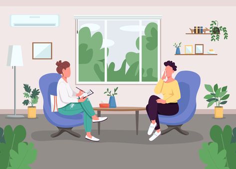 6 Easy Steps to Finding a Therapist Counselling Room, Fitness Infographic, Consulting Room, Vector Girl, 2d Cartoon, Individual Counseling, Relationship Counselling, Individual Therapy, Kochi Kerala