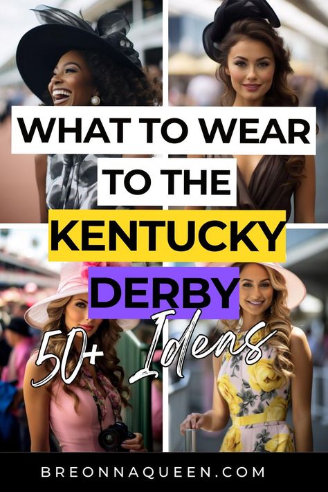 "Make a grand entrance at the Kentucky Derby with our diverse array of outfit ideas and tips for men and women. Whether you're drawn to classic tailoring or vibrant colors, find the ideal ensemble to celebrate Derby Day in style. #KentuckyDerbyOutfits #FashionForward #DerbyDayStyle" Derby Outfits Black Women, Derby Hats For Men, Black Kentucky Derby Outfit, Women Derby Outfit, Kentucky Derby Outfit For Women Plus Size, Derby Outfits For Women Black, Kentucky Derby Fashion 2024, Black Derby Outfits For Women, Derby Outfits For Women 2024