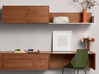 Browse Photos | Apartment Therapy White Oak Finish, Wonder Wall, Shelf Units, Japandi Design, Small Space Office, Pc Table, Wall Mounted Desk, Floating Desk, Expandable Dining Table