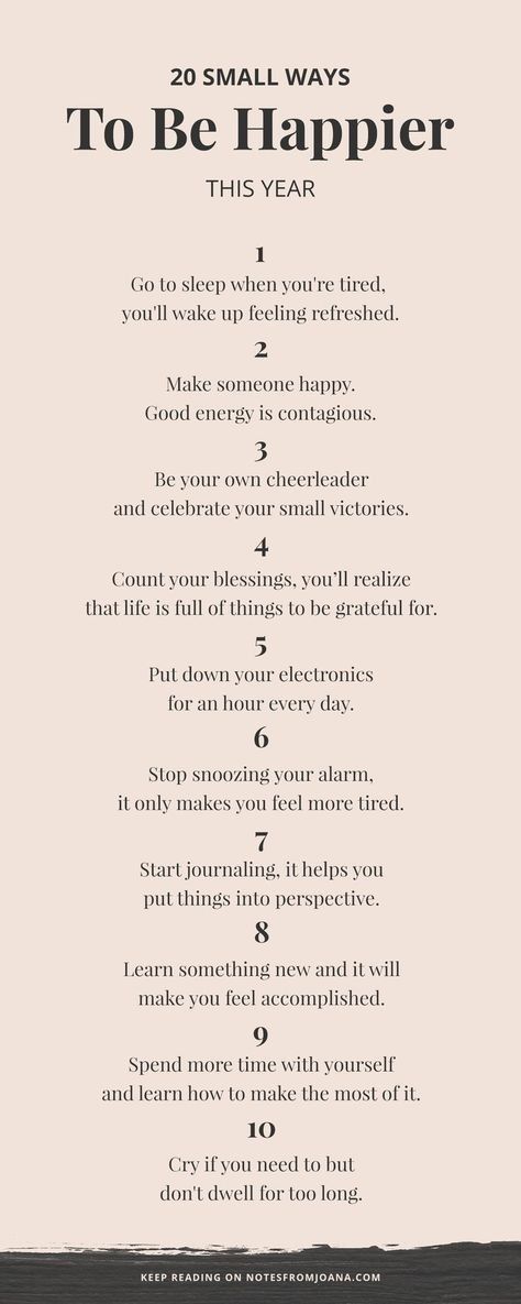 20 Small Ways To Be Happier Tenk Positivt, Inspirerende Ord, Ways To Be Happier, Vie Motivation, Motiverende Quotes, Be Happier, Self Care Activities, Self Improvement Tips, To Be Happy