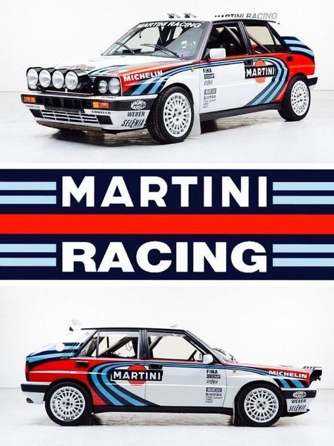 Auto Service Logo, Lancia Martini, Lancia Delta Hf Integrale, Lancia Delta Integrale, Subaru Rally, Modele Fitness, Vintage Sports Cars, Martini Racing, Lancia Delta