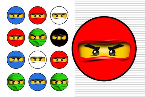 Imprimibles para fiesta de Ninjago 2. | Ideas y material gratis para fiestas y celebraciones Oh My Fiesta! Ninja Cupcakes, Lego Ninjago Party, Lego Ninjago Birthday, Ninjago Cakes, Ninjago Birthday Party, Cupcake Toppers Free, Lego Themed Party, Ninja Birthday Parties, Batman Theme