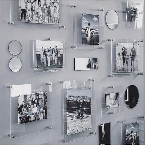 Floating Acrylic Frame Gallery Wall, Floating Acrylic Frame, Floating Picture Frames, Museum Exhibition Design, History Wall, Dekorasi Kamar Tidur, Gallery Wall Frames, Home Buying Tips, Wall Frames