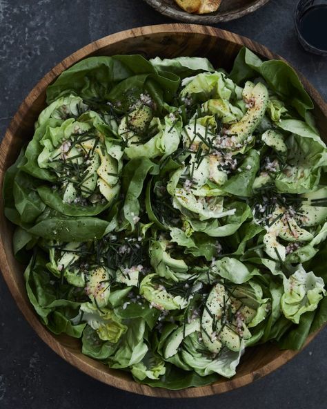 Butter Lettuce Salad from www.whatsgabycooking.com (@whatsgabycookin) Dinner Party Salad Recipes, Dinner Party Salad, Butter Lettuce Salad, Paella Party, Lettuce Recipes, Whats Gaby Cooking, Butter Lettuce, Dinner Party Menu, Lettuce Salad