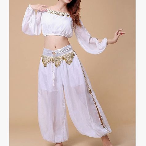 Package Had Arrived Too Late And I Was Not Able To Return It So It Is Unworn And Completely Brand New! Great Quality And Comfortable For Any Size Range. Bollywood Dance Costumes, Belly Dance Outfit, Belly Dance Costume, Bollywood Dance, Refashion Clothes, Kawaii Clothes, Chiffon Top, Dance Outfits, Belly Dance