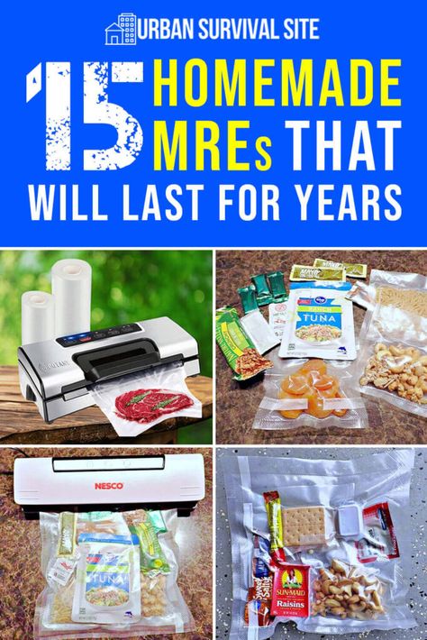 Diy Mre, Survival Food Storage, Survival Skills Emergency Preparedness, Emergency Preparedness Food, Emergency Prepardness, Emergency Survival Kit, Emergency Preparedness Kit, Survival Skills Life Hacks, Emergency Preparation