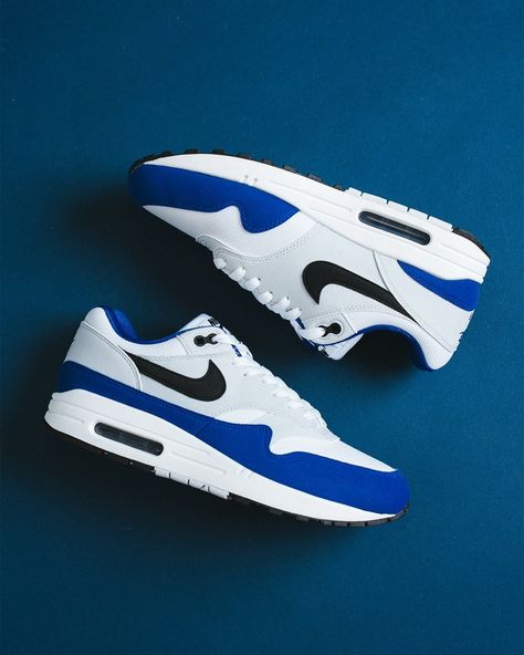 Nike Air Max 1 "Deep Royal Blue" now available online Air Jordan 1 Royal Blue, Blue Air Max Sneakers For Streetwear, Nike Air Max Blue Breathable Shoes, Blue Nike Air Max Breathable, Royal Blue Sneakers, Blue Nike Air Max With Synthetic Material, New Sneaker Releases, Deep Royal Blue, Nike Air Max 1