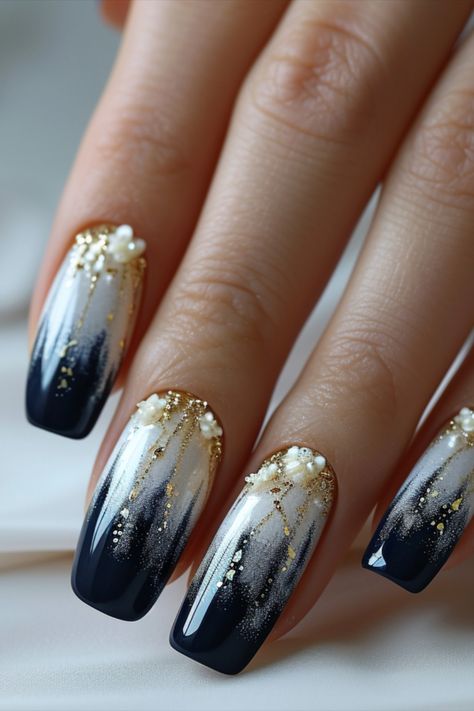 January Nails 2024 Blue January Nails, Vanessa Nails, January Nail Designs, Quartz Nails, Cute Nail Colors, Nail Kits, Nails Trend, Nails Inspired, January Nails