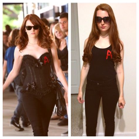 Emma Stone costume from Easy A Easy A Outfits, Super Easy Halloween Costumes, Halloween Costumes You Can Make, Meme Costume, Halloween Coustumes, Last Minute Costumes, Cheap Halloween, Last Minute Halloween Costumes, Easy A