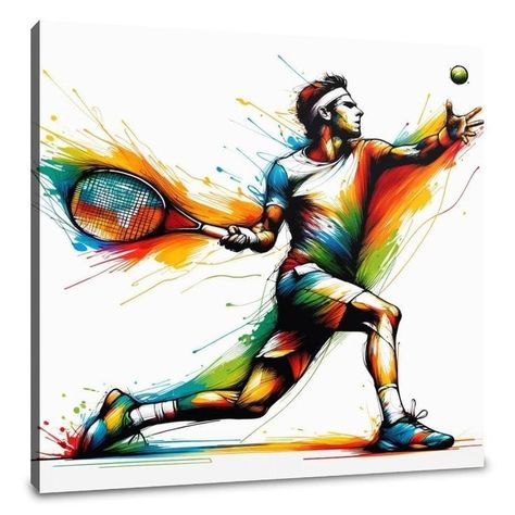 Sports Painting, Golf Art, Sports Wall Art, Sports Wall, Sports Images, Workout Pictures, Sports Art, Tennis Player, Pictures To Draw