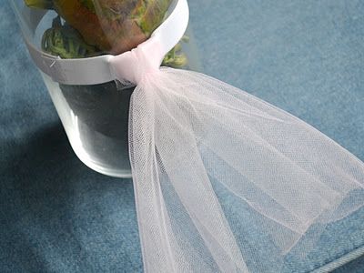 Tutu Vase Centerpiece Diy, Diy Vase Tutu Skirt, How To Make A Tutu Skirt For A Vase, How To Make A Tulle Skirt, Making Tutus, Vase Centerpieces Diy, Baby Accessories Diy, How To Make Pink, Diy Tulle