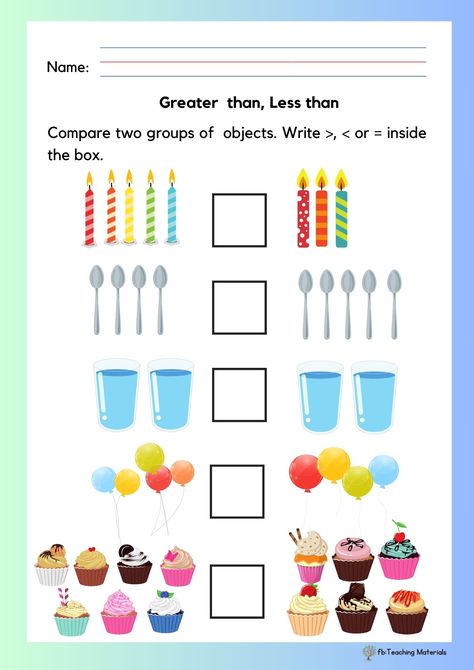 Less Than Greater Than Kindergarten, Greater Than Less Than Equal To Worksheets For Kindergarten, Greater Or Less Than Worksheets, Grater And Less Than Worksheet, Greater Than Less Than Worksheets Kindergarten, Comparing Sets Kindergarten, Greater Than Less Than Kindergarten, Greater Than Less Than Activities, Greater Than Less Than Worksheets