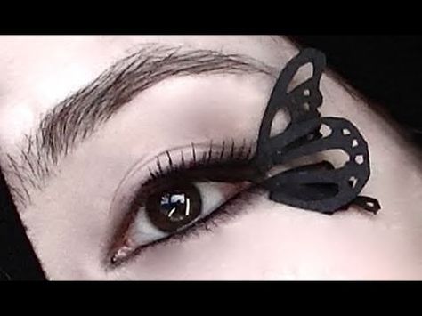 Paper Butterfly Butterfly Lashes, Paper Lashes, Diy Paper Butterfly, Butterfly Eyes, Extreme Makeup, Diy Butterfly, Body Adornment, Paper Butterfly, Fashion Tutorial