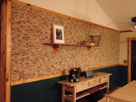 I wonder if a wine cork wall would also act as a sound buffer. Cork Tiles Ideas Wall Art, Cork Mirror, Cork Ceiling, Cork Walls, Cork Keepsake, Cork Kitchen, Wine Cork Wall, Wine Cork Wall Decor, Kitchen Wall Ideas