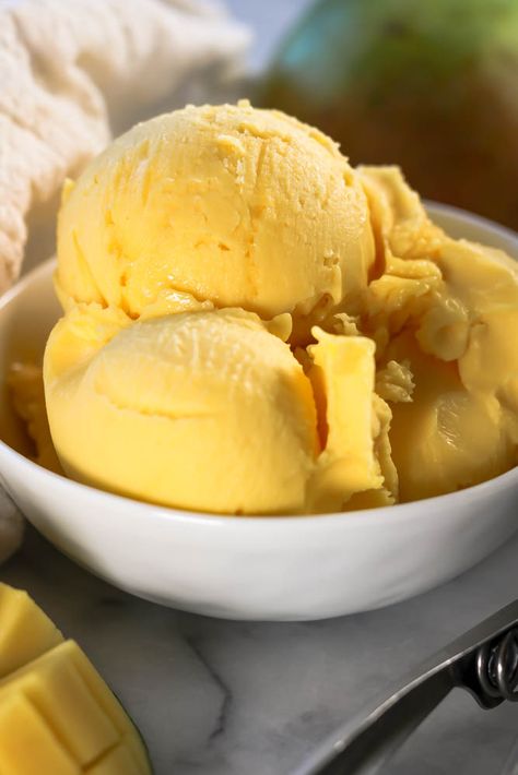 Ninja Creami Mango, Ninja Creami Sorbet, Acai Ice Cream, Creami Recipies, Mango Frozen Yogurt, Tropical Desserts, Sorbet Recipe, Simple Healthy Recipes, Creami Recipes