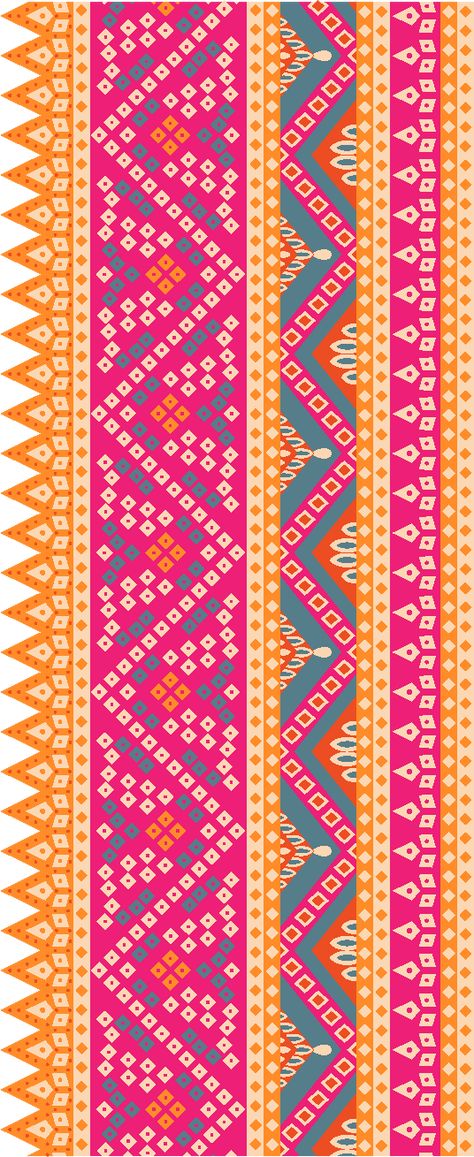 Bandhani Textile Design, Bandhani Border Pattern, Chunari Print Kurti Design, Bandhani Designs Pattern, Bandhani Print Pattern, Boder Patten, Geomatrical Pattren, Chunri Border, Chunri Motifs