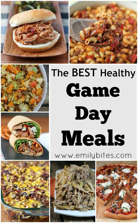 Healthy Football, Chili Slow Cooker, Football Sunday Food, Cheesy Scalloped Potatoes Recipe, Game Night Food, Emily Bites, Super Bowl Menu, Super Bowl Food Healthy, Game Day Recipes