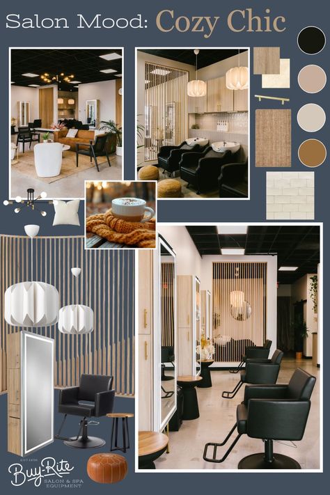 To capture the essence of a Chic Coz salon mood as Moxie Salon in Huntington Beach has, focus on blending contemporary sophistication with an inviting warmth. With a palette inspired by autumn and thoughtfully selected furnishings, you can turn your salon into a stylish yet comforting retreat.

Click on link to read more.
#salondecor #salonlife #salongoals #salontoday #hairdresser #hairstylist #hairbrained #salonmoodboard #interiordesign #saloninterior #saloninspo Beach Salon, Hair Brained, Beach Crafts, Salon Decor, Cozy Chic, Huntington Beach, Focus On, Mood Boards, Blending