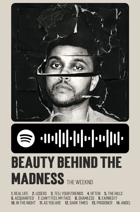 Beauty Behind The Madness The Weeknd Album Cover, Black Metal Fashion, The Weeknd Albums, Music Album Design, Beauty Behind The Madness, Music Poster Ideas, Cool Album Covers, Music Collage, Music Poster Design