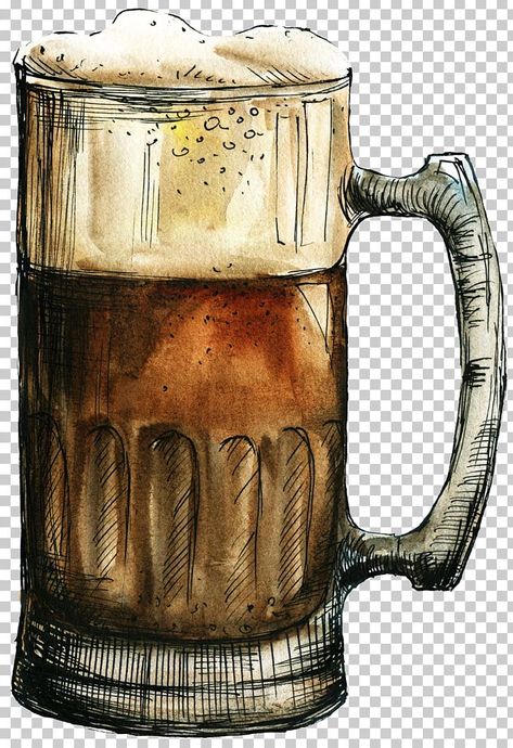 Beer Sketch Drawings, Beer Sketch, Beer Artwork, Beer Drawing, Beer Painting, Abstract Art Lesson, Czech Beer, Beer Glass Cups, Beer Glassware