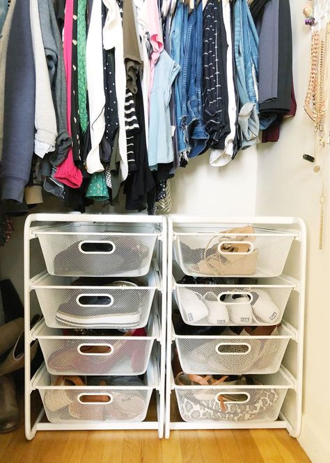 I KonMari’d My Apartment, and Here’s What I Bought So That It Continues to Spark Joy For Years to Come Ways To Store Shoes, French Style Bedroom, My Apartment, Organize Drawers, Cleaning Storage, Trendy Bedroom, Spark Joy, Home Office Organization, Closet Space