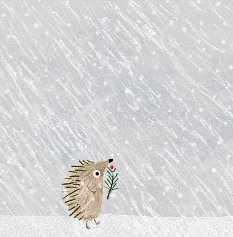 Hedgehog Illustration, Hedgehog Christmas, Snow Illustration, Winter Illustration, Picture Books Illustration, Hedgehog Art, Fairytale Illustration, Christmas Feeling, Funny Drawings