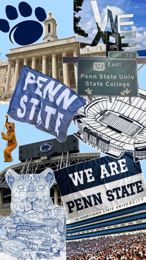 penn state, college, gameday, football, school, we are, psu Penn State University Aesthetic, Penn State Aesthetic, Happy Valley Penn State, Penn State Game, Penn State College, Psych Major, University Dorms, Penn State Football, Vision Board Images