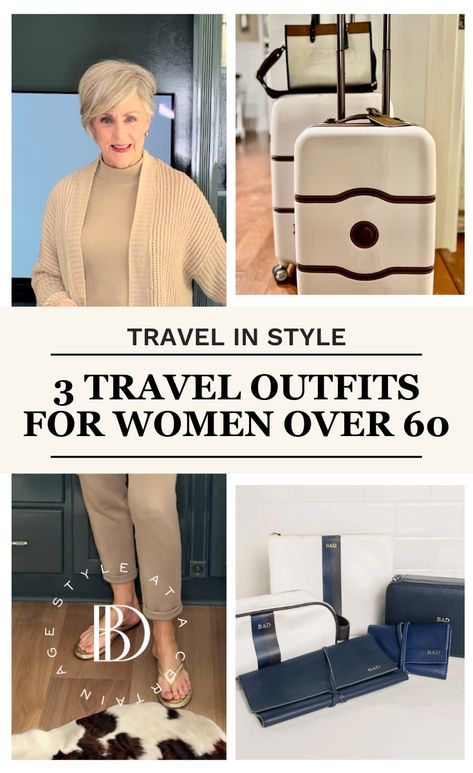 Travel Basics Outfit, Great Travel Outfits, Dressing For Travel Outfit Ideas, Air Travel Outfits For Women, Mix And Match Travel Outfits, Travel Capsule Wardrobe For Over 60, Sophisticated Travel Outfits, Women's Travel Outfits, Casual Travel Outfits For Women Over 50