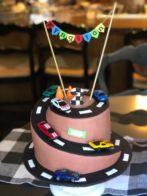 Race car cake Cars 3rd Birthday Party Cake, Racetrack Birthday Cake, Two Fast Race Car Birthday Cake, Diy Car Birthday Cake, Fast Car Birthday Cake, Race Car Cake 3rd Birthday, 2 Year Birthday Cakes, Two Fast Birthday Party Cake, Race Car 2nd Birthday Cake