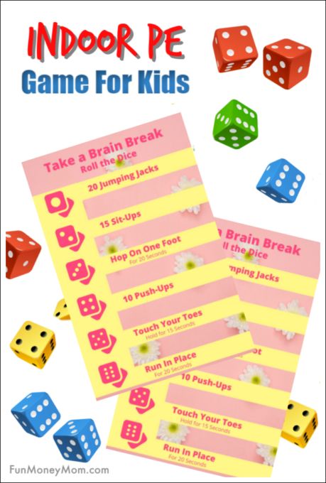 Indoor PE Game - This indoor PE game for kids is the perfect brain break for kids. When they need to recharge and take a break from schoolwork for a bit, it's a fun way to get them active and moving around. #indoorpe #brainbreak #indoorpegame Indoor Pe Activities For Kids, Indoor Pe Games, Indoor Pe, Gym Games For Kids, Elementary Physical Education, Pe Activities, Physical Education Activities, Pe Ideas, Fun Outdoor Games