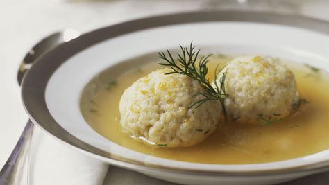 Connie's Un-Matzo Balls and Chicken Soup (I've actually made these, and they're really quite good... A little more like potato kreplach than traditional matzo balls, but still good...) #glutenfree Passover Meal, Hearty Chicken Soup, Matzah Ball, Matzo Ball, Jewish Cuisine, Matzo Ball Soup, Matzo Meal, Matzoh Ball, Hearty Chicken