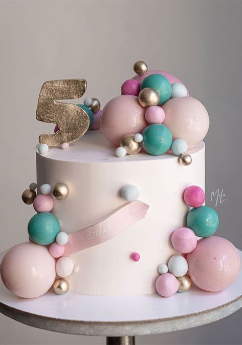 Balloon Theme Cake, Soft Pink Birthday, Queens Birthday Cake, Beautiful Birthday Cake, Baby Reveal Cakes, Pastel Cake, Pink Birthday Cake, Fondant Cakes Birthday, Tiered Cake Design