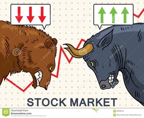 Illustration about Angry bull and bear as symbols of stock market trends. Vector illustration in cartoon style. Illustration of arranged, brown, finance - 96909316 Stock Market Illustration, Stock Market Wallpaper Creative, Market Illustration, Angry Bull, Stock Market Trends, Bull And Bear, Lucky Wallpaper, Buddha Face, Bear Illustration