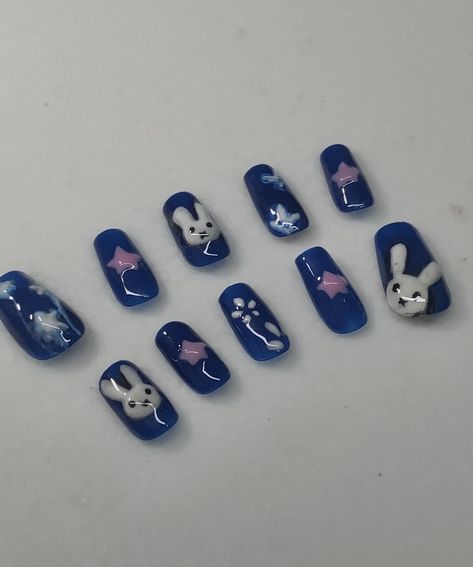 Miffy Nails, Nails Star, Texas Nails, Cosmetic Inspiration, Accepting New Clients, Nails Cute, Casual Nails, Nails Blue, Dark Nails