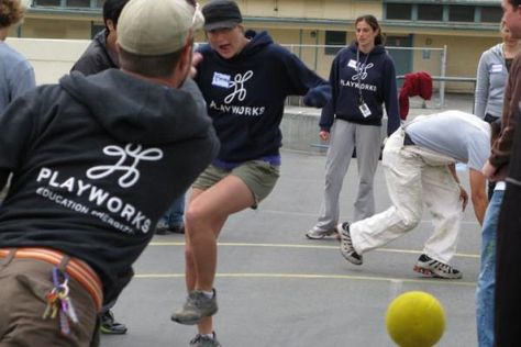 Health, Wellness & Positive Interventions: Circle Dodgeball | Playworks Pe Equipment, Physical Education Curriculum, Dodge Ball, Curriculum Development, Gym Classes, A Flag, Physical Education, Thinking Skills, The Flag