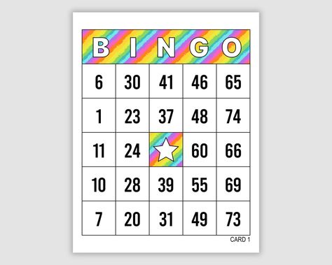 600 Bingo Cards Pdf Download, 1, 2, 4, and 6 Per Page, Instant Printable Fun Party Game, Pride Bingo, Rainbow Bingo, Colorful Striped Bingo Pride Bingo, Bingo Cage, Custom Bingo Cards, Bingo Calls, Free Bingo Cards, Online Bingo, Word Bingo, Bingo Chips, Bingo Template