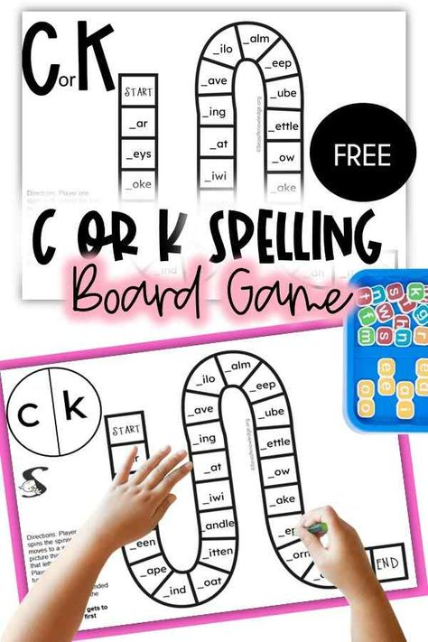 Ck Spelling Rule Poster, When To Use C Or K, Ck Rule, Spelling Rules Posters, Phonics Board Games, Academic Reading, Letter Identification Activities, Structured Literacy, Letter Recognition Activities