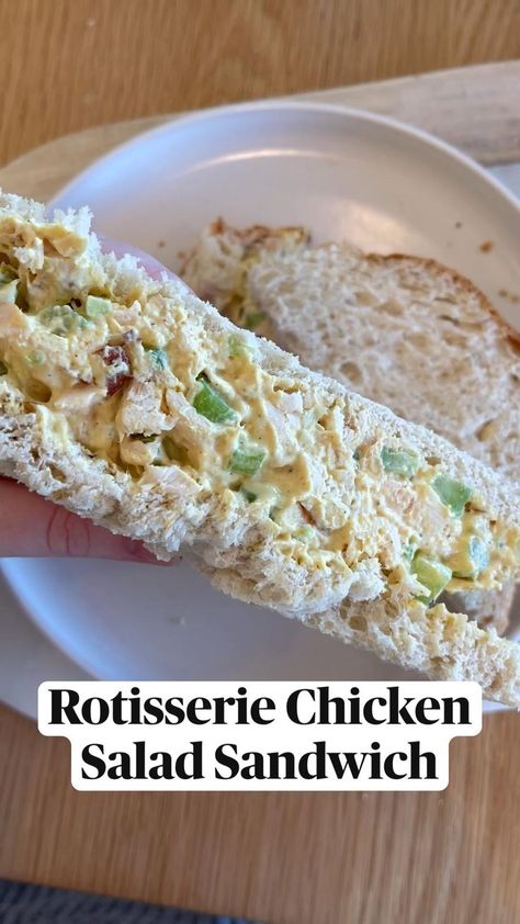 Rotisserie Chicken Salad Sandwich in 2022 | Chicken recipes, Roast chicken recipes, Indian snack recipes Shredding Chicken Recipes, Healthy Lunch Sandwiches For Work, Rotessire Chicken Salad Recipe, Members Mark Chicken Salad Recipe, Chicken Salad Recipe Videos, Regular Cold Sandwich, Lunch Sandwich Ideas For Work, Good Sandwiches Recipes, Rotisserie Chicken Salad Sandwich