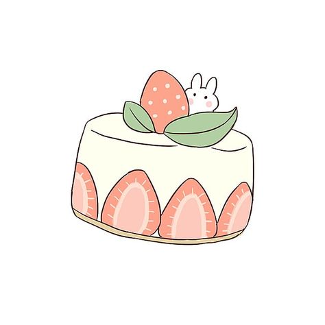 Desserts Drawing Cute, Cake Kawaii Drawing, Cute Desserts Drawings, Cute Procreate Drawings Easy, Kawaii Dessert Drawing, Cute Bakery Drawing, Kawaii Cake Drawings, Cake Designs Drawing, Cute Dessert Drawings