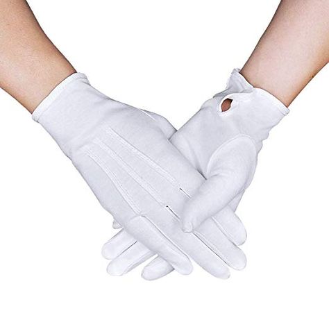 Amazon.com: Parade Gloves White Cotton Formal Tuxedo Costume Honor Guard Gloves with Snap Cuff, Coin Jewelry Silver Inspection Gloves 1 Pair: Clothing White Uniform, Gloves White, Men's Gloves, Formal Tuxedo, Honor Guard, Cotton Gloves, Coin Jewelry, White Gloves, Jewelry Silver